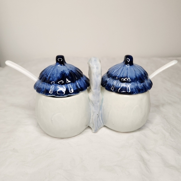 50s Noritake Cottage Jam Pots - Picture 4 of 10